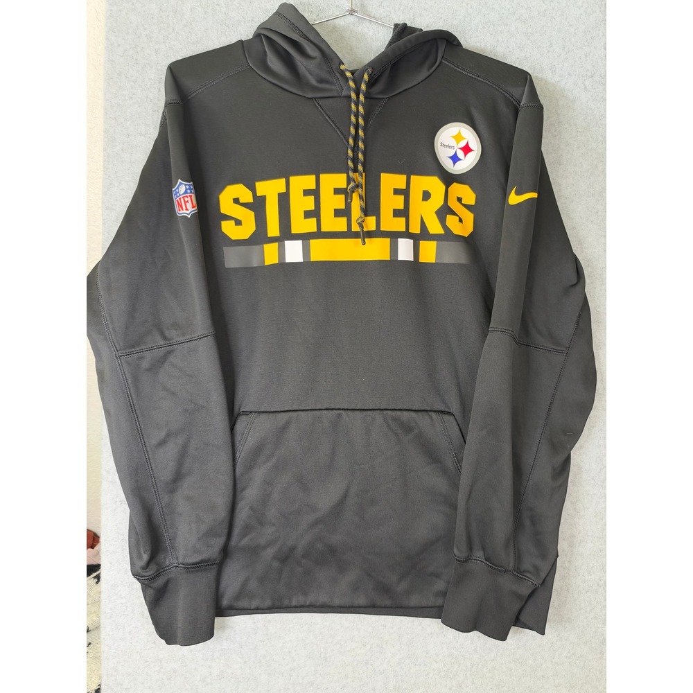 Nike Pittsburgh Steelers Therma-FIT Hoodie Mens Medium Black NFL 837435-010